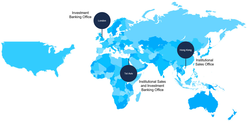 Global investment banking workspace with market monitors